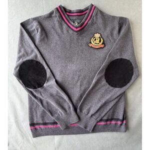 Cavi Mens Long Sleeve Crew Neck Black Gray Pink Sweatshirt Size XL